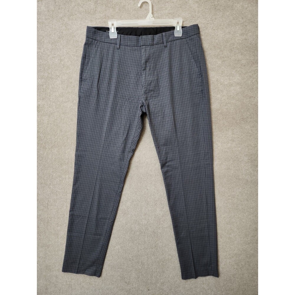 Bonobos Weekday Thursday Dress Pants Mens 34x32 Gray Plaid Slim Taper NWOT